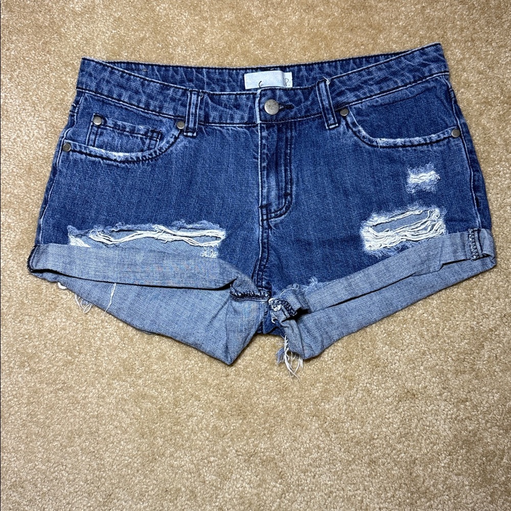 BP Blue Distressed Jean Shorts‎